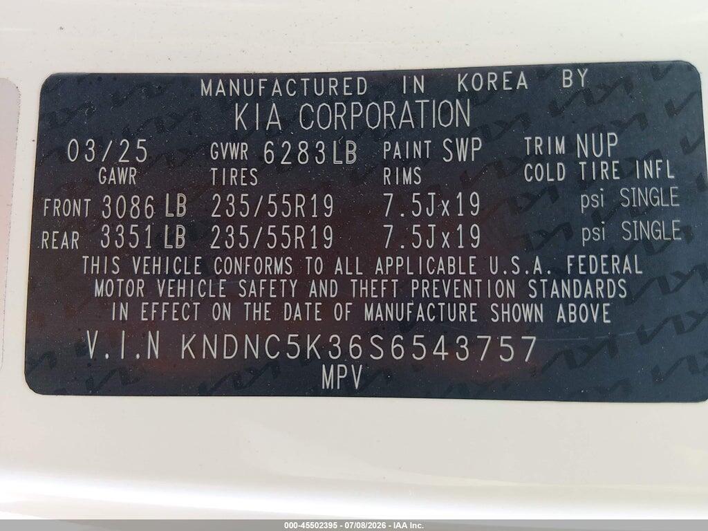 KNDNC5K36S6543757 2025 KIA CARNIVAL MPV photo no. 9