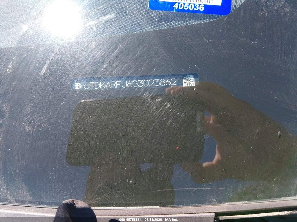 JTDKARFU6G3023862 2016 TOYOTA PRIUS photo no. 9