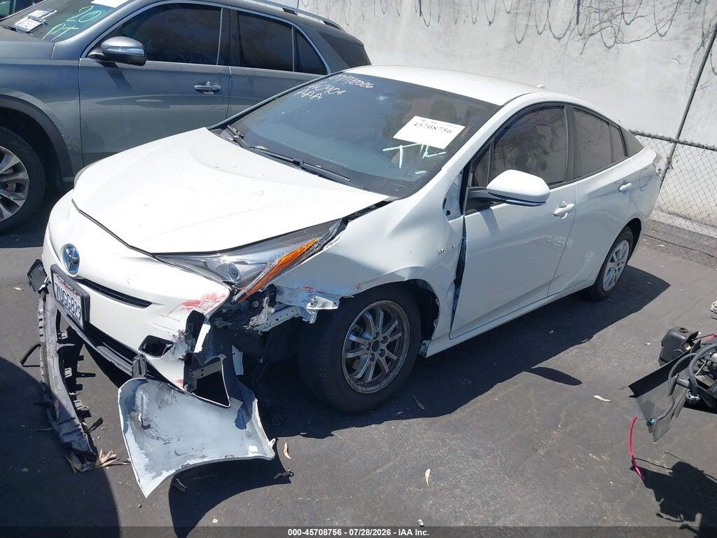 JTDKBRFU7G3020904 2016 TOYOTA PRIUS photo no. 2
