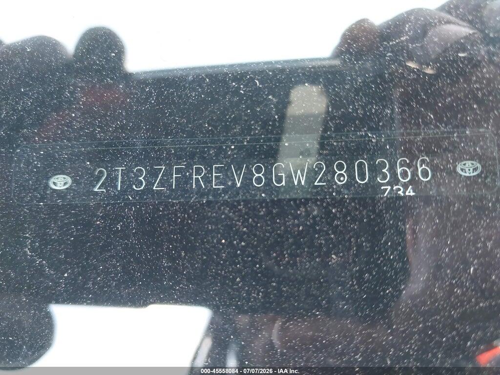 2T3ZFREV8GW280366 2016 TOYOTA RAV4 photo no. 9