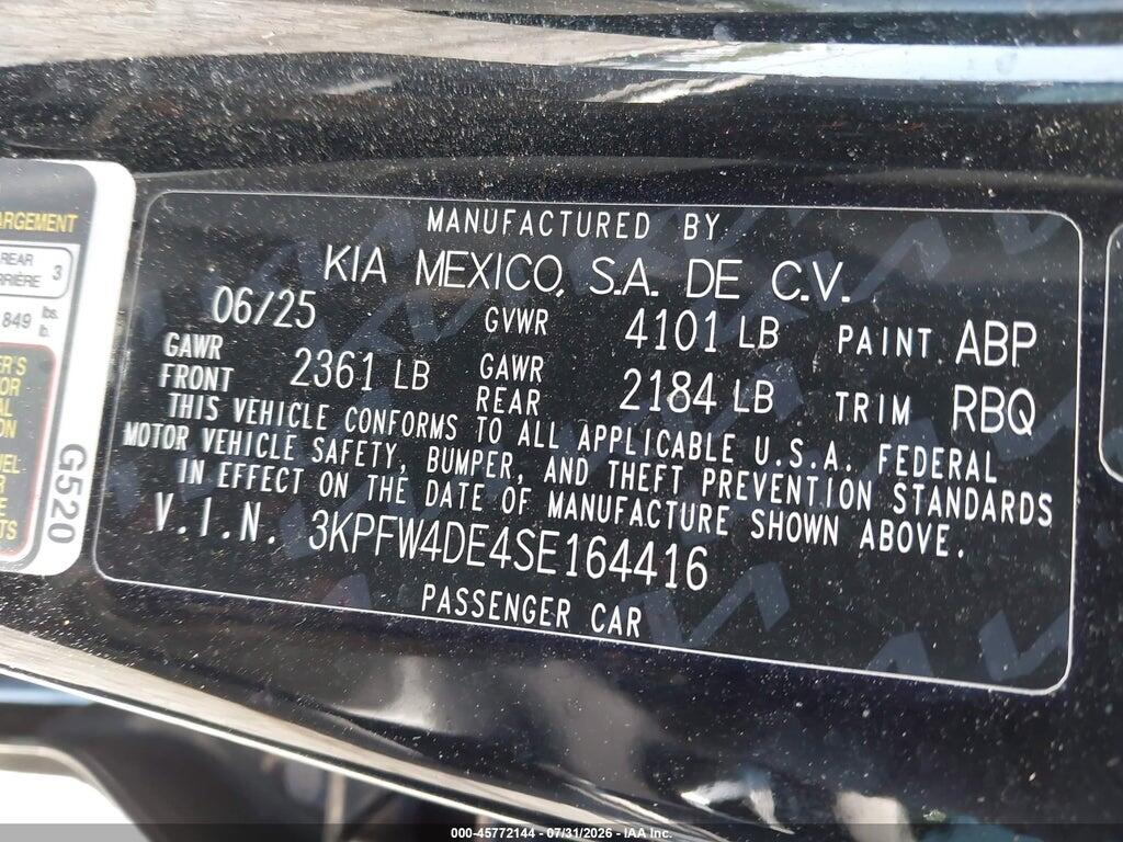 3KPFW4DE4SE164416 2025 KIA K4 photo no. 9