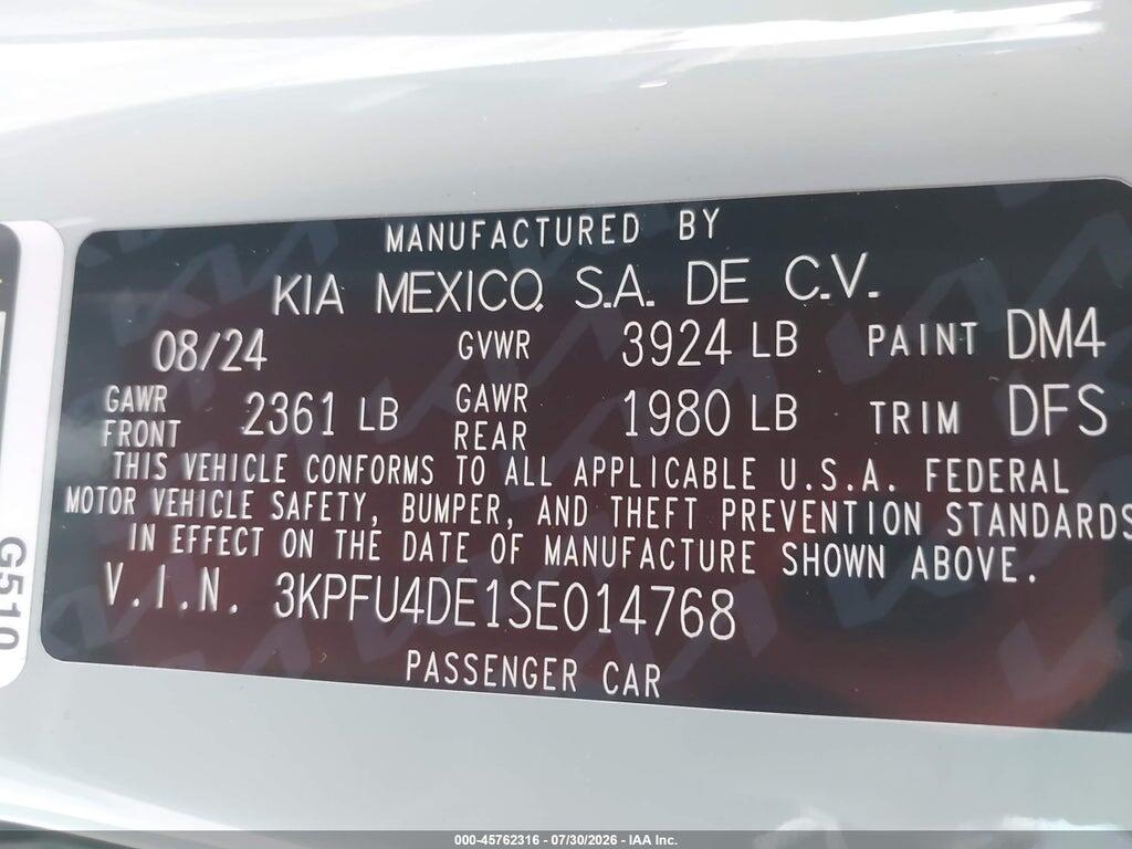3KPFU4DE1SE014768 2025 KIA K4 photo no. 9