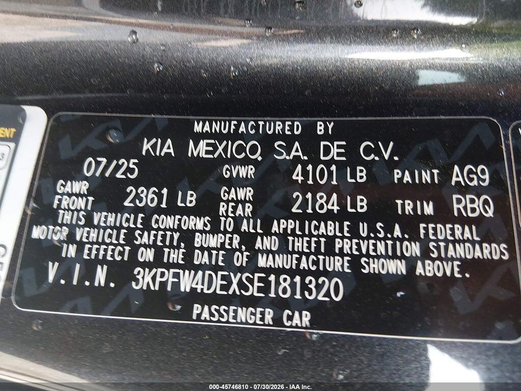 3KPFW4DEXSE181320 2025 KIA K4 photo no. 9