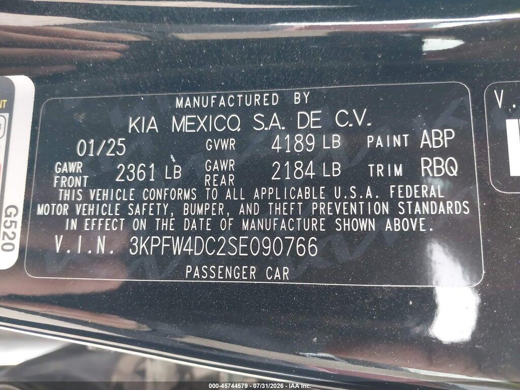 3KPFW4DC2SE090766 2025 KIA K4 photo no. 9