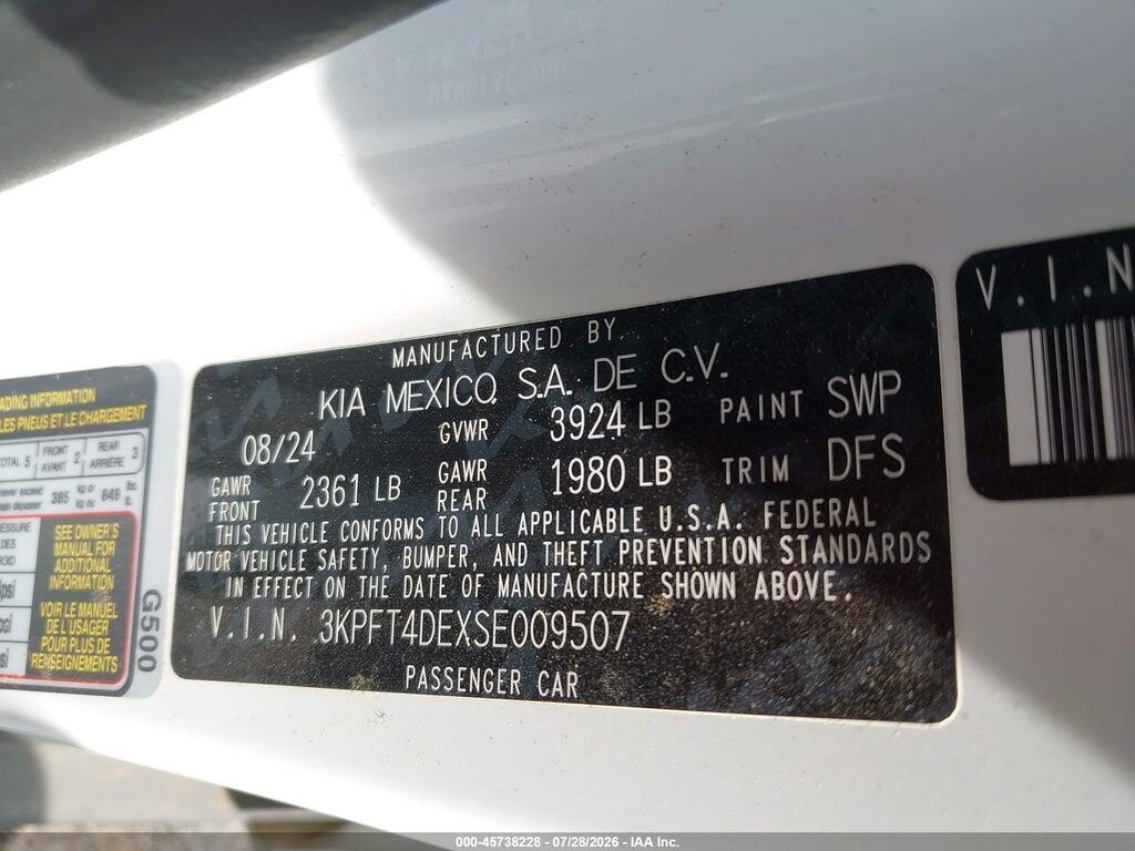 3KPFT4DEXSE009507 2025 KIA K4 photo no. 9