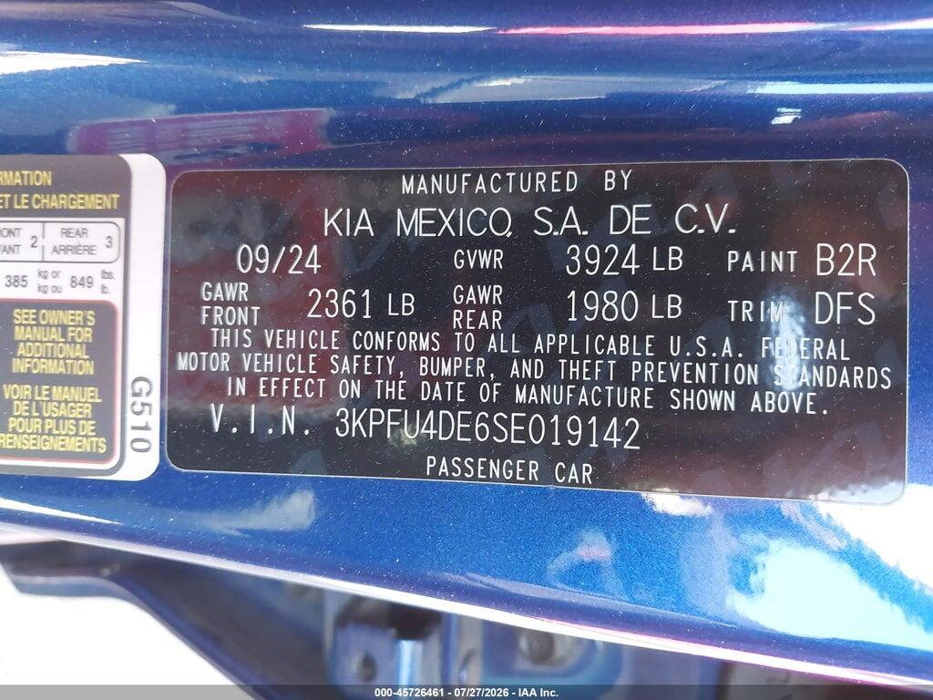 3KPFU4DE6SE019142 2025 KIA K4 photo no. 9
