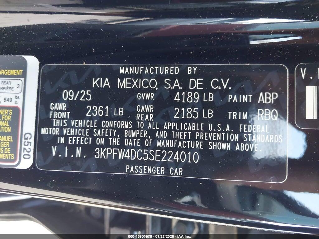 3KPFW4DC5SE224010 2025 KIA K4 photo no. 9