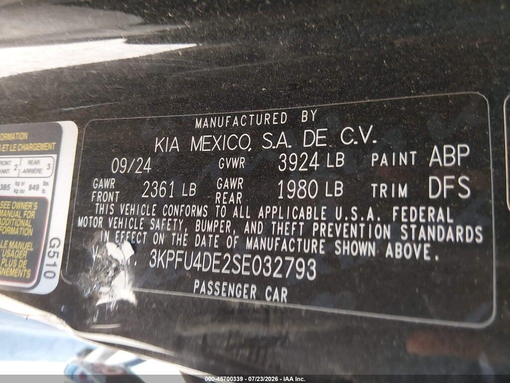 3KPFU4DE2SE032793 2025 KIA K4 photo no. 9