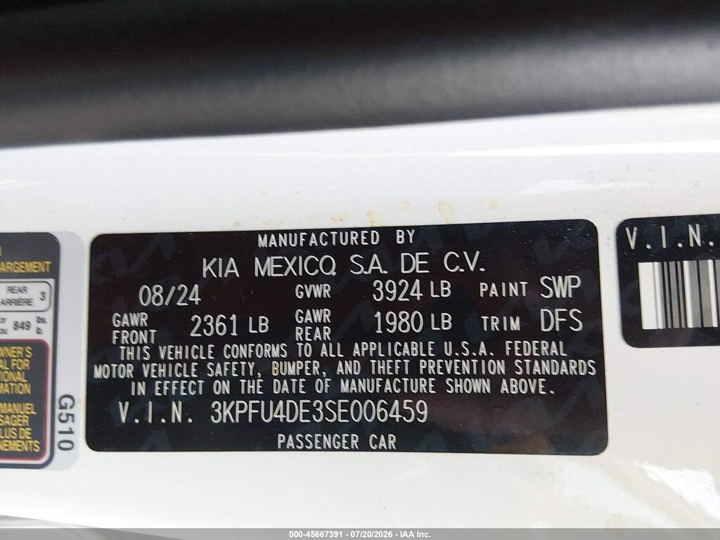 3KPFU4DE3SE006459 2025 KIA K4 photo no. 9
