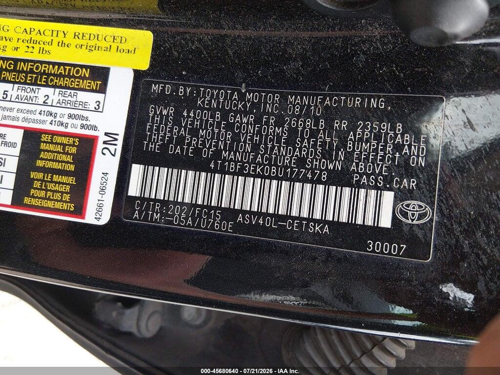 4T1BF3EK0BU177478 2011 TOYOTA CAMRY photo no. 9