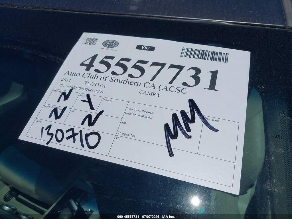 4T4BF3EK8BR115591 2011 TOYOTA CAMRY photo no. 12