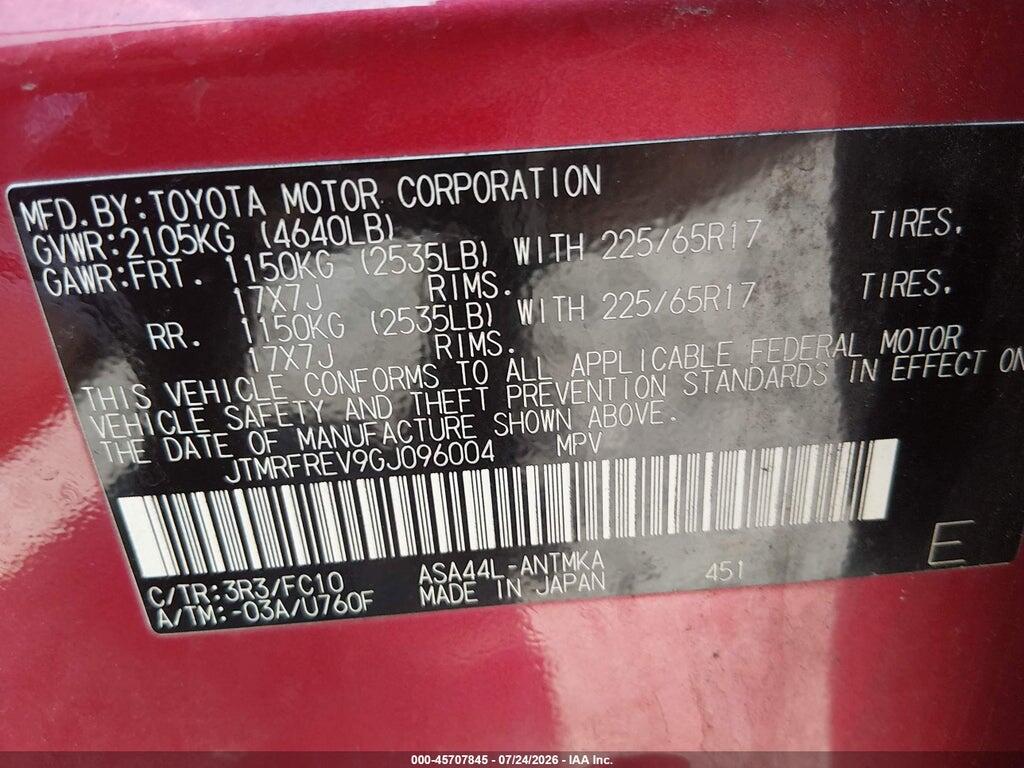 JTMRFREV9GJ096004 2016 TOYOTA RAV4 photo no. 9