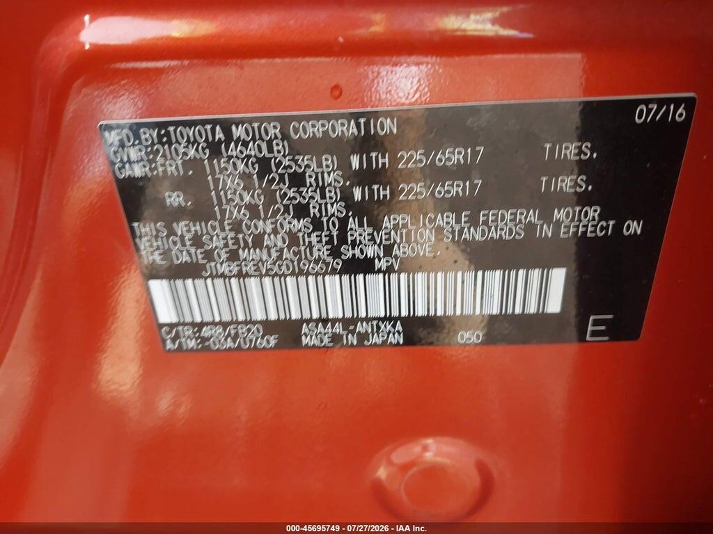 JTMBFREV5GD196679 2016 TOYOTA RAV4 photo no. 9