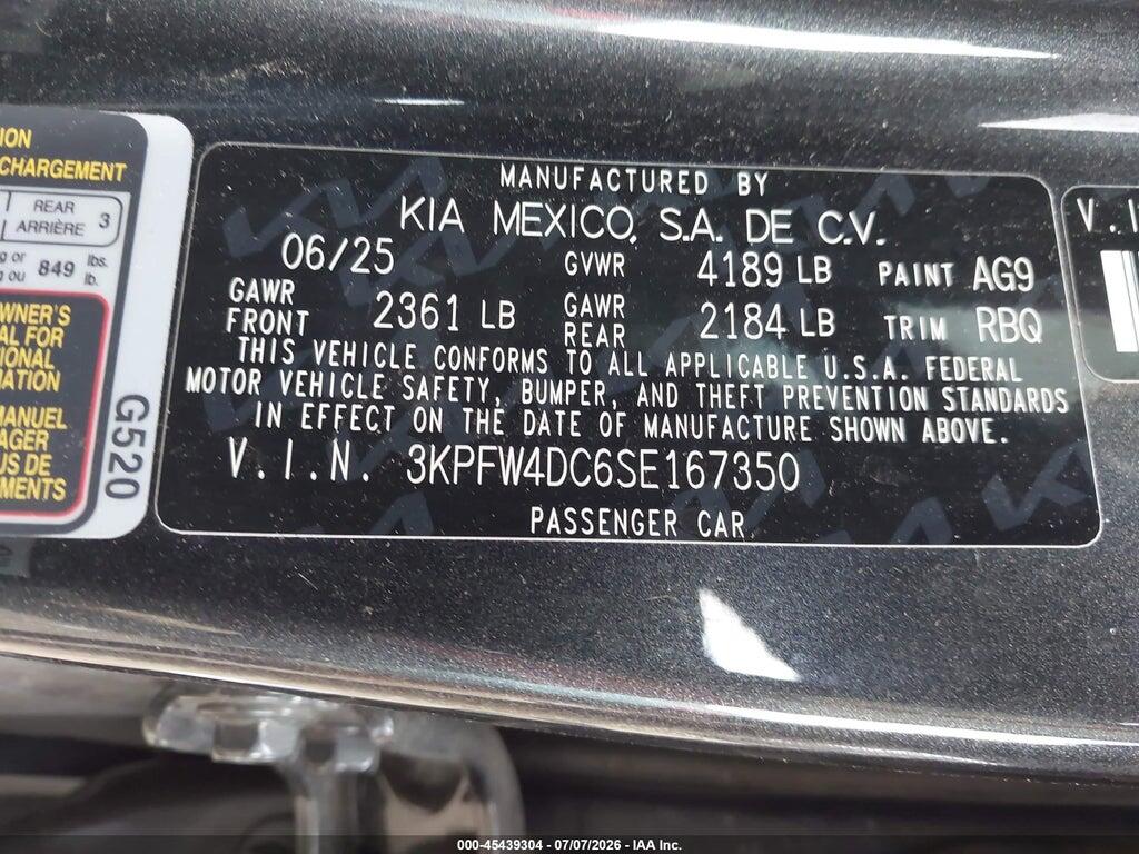 3KPFW4DC6SE167350 2025 KIA K4 photo no. 9