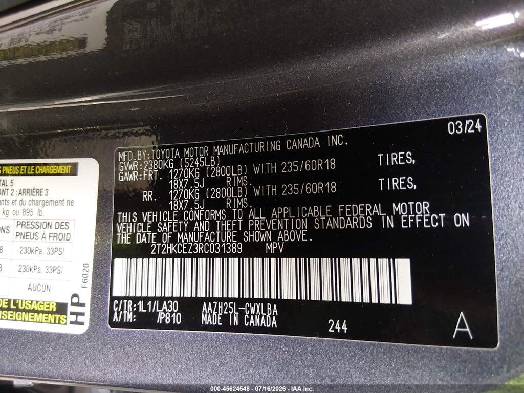 2T2HKCEZ3RC031389 2024 LEXUS NX 350H photo no. 9