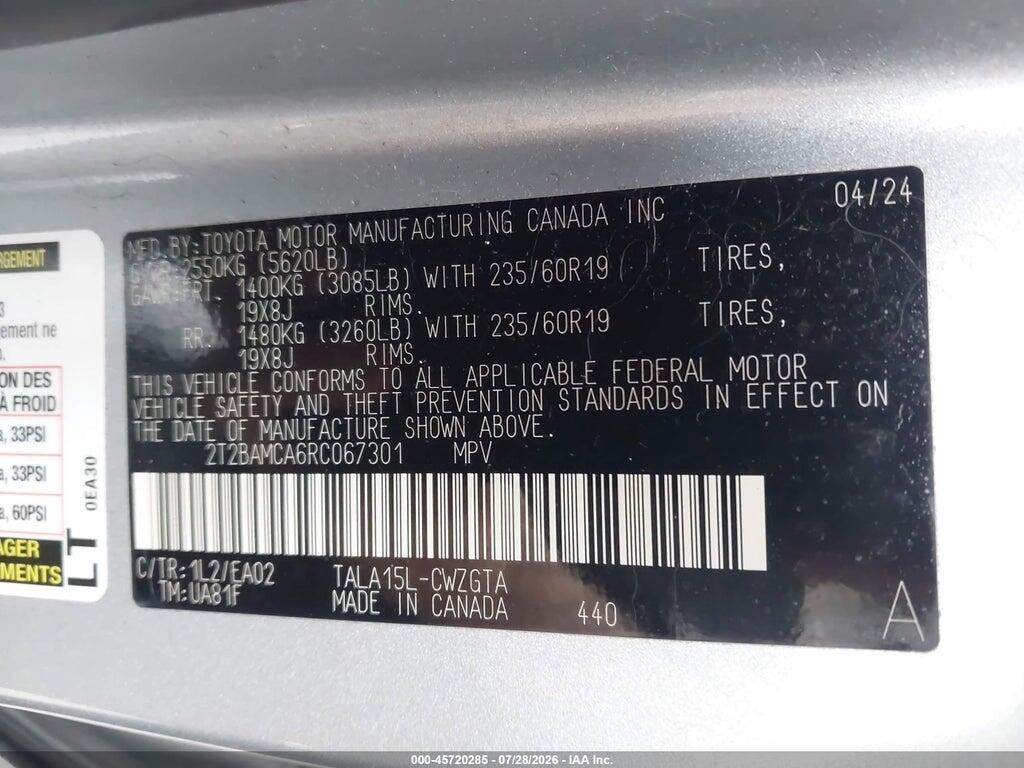 2T2BAMCA6RC067301 2024 LEXUS RX 350 photo no. 9
