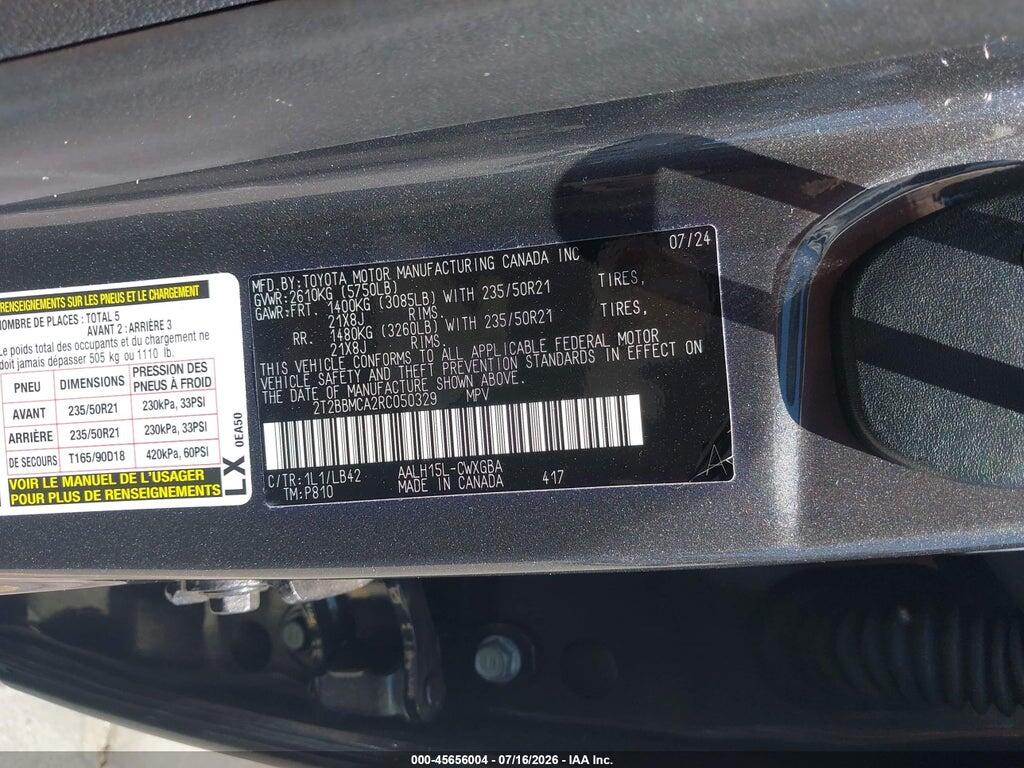 2T2BBMCA2RC050329 2024 LEXUS RX 350H photo no. 9