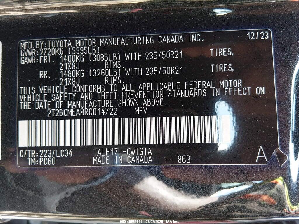 2T2BCMEA8RC014722 2024 LEXUS RX 500H photo no. 9