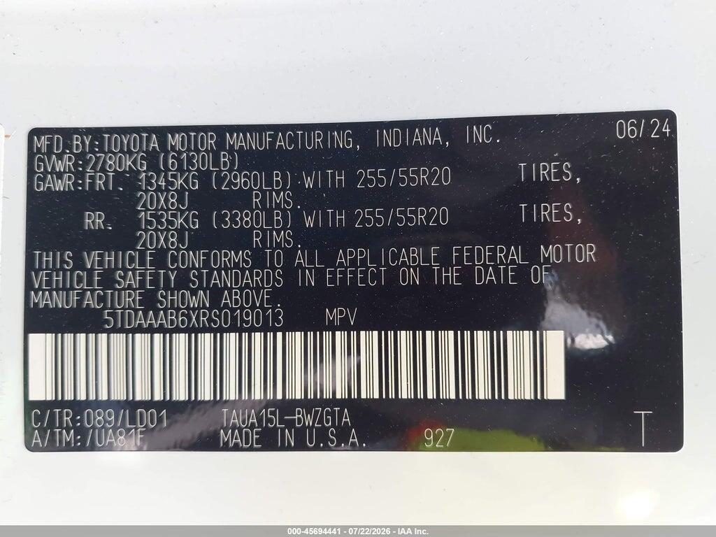 5TDAAAB6XRS019013 2024 LEXUS TX 350 photo no. 9