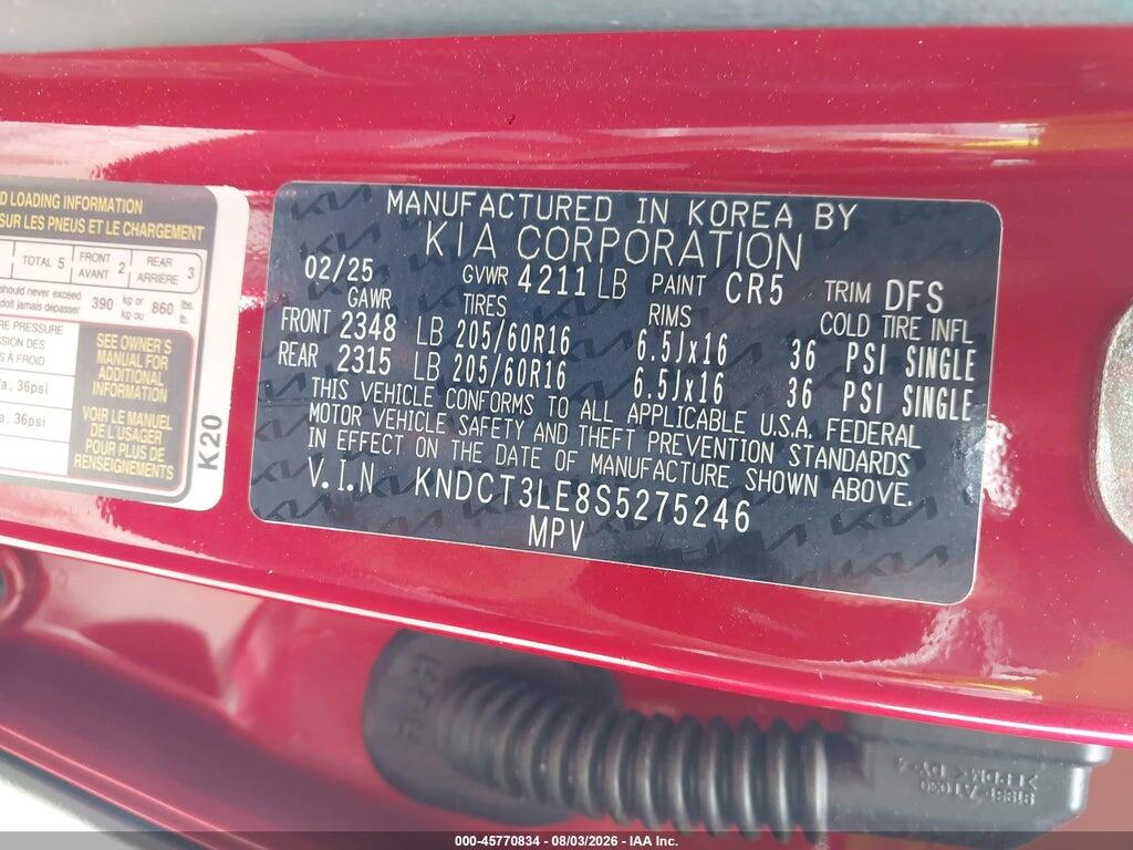 KNDCT3LE8S5275246 2025 KIA NIRO photo no. 9
