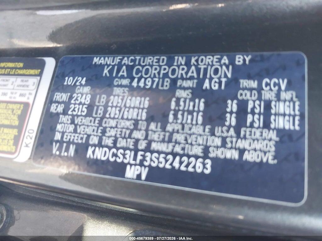 KNDCS3LF3S5242263 2025 KIA NIRO PLUG-IN HYBRID photo no. 9