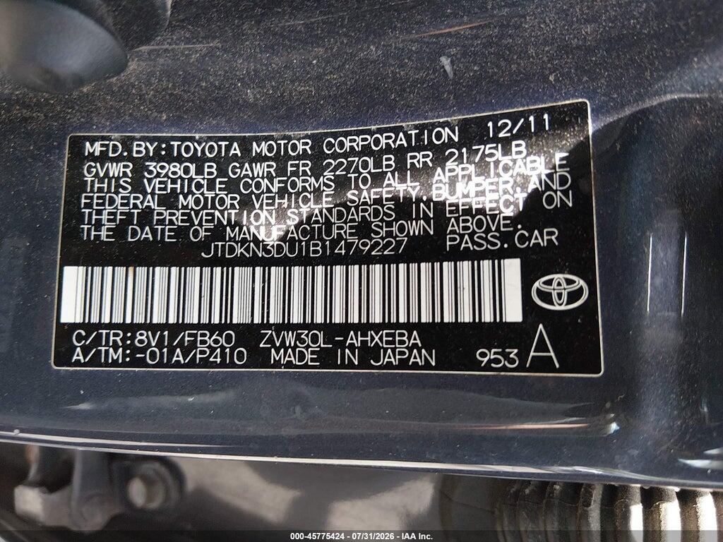 JTDKN3DU1B1479227 2011 TOYOTA PRIUS photo no. 9