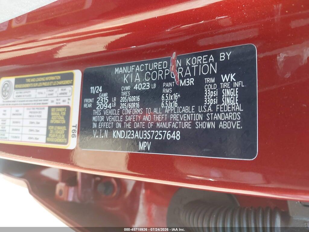 KNDJ23AU3S7257648 2025 KIA SOUL photo no. 9