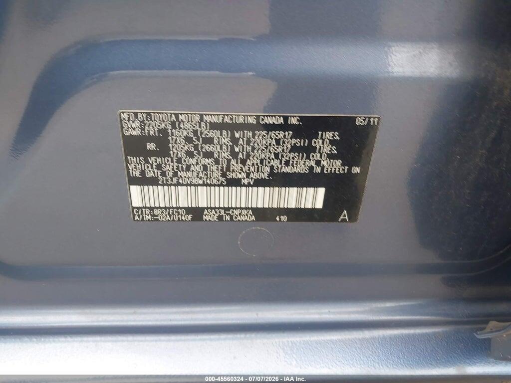 2T3JF4DV9BW140675 2011 TOYOTA RAV4 photo no. 9