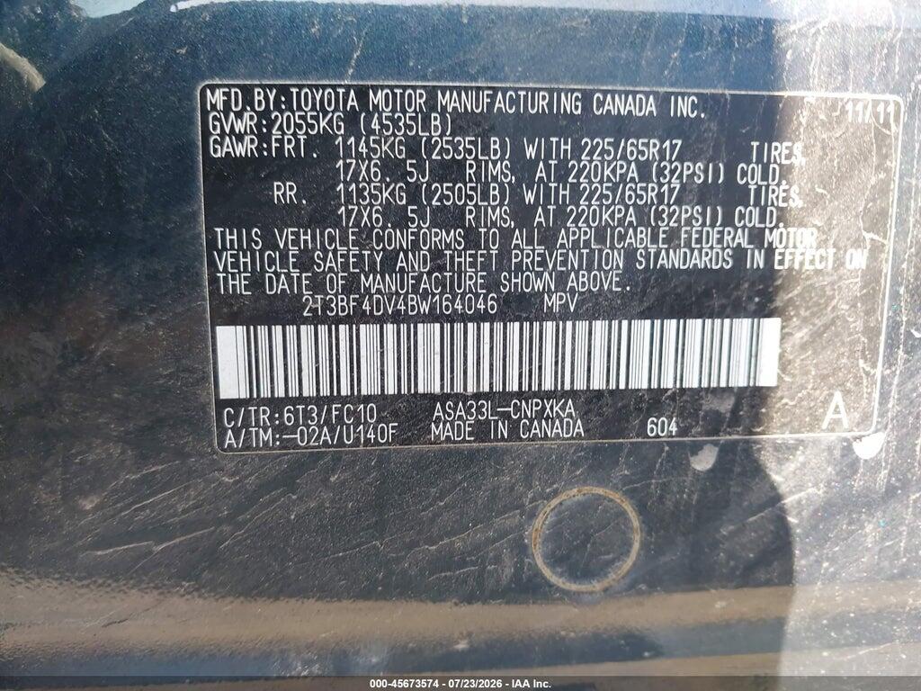 2T3BF4DV4BW164046 2011 TOYOTA RAV4 photo no. 9