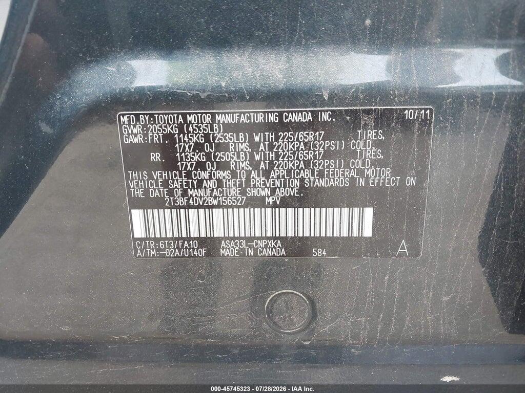 2T3BF4DV2BW156527 2011 TOYOTA RAV4 photo no. 8