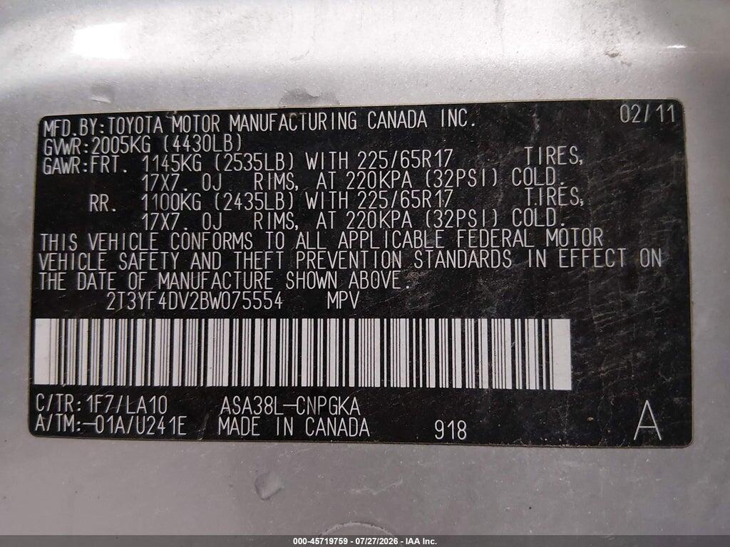 2T3YF4DV2BW075554 2011 TOYOTA RAV4 photo no. 9