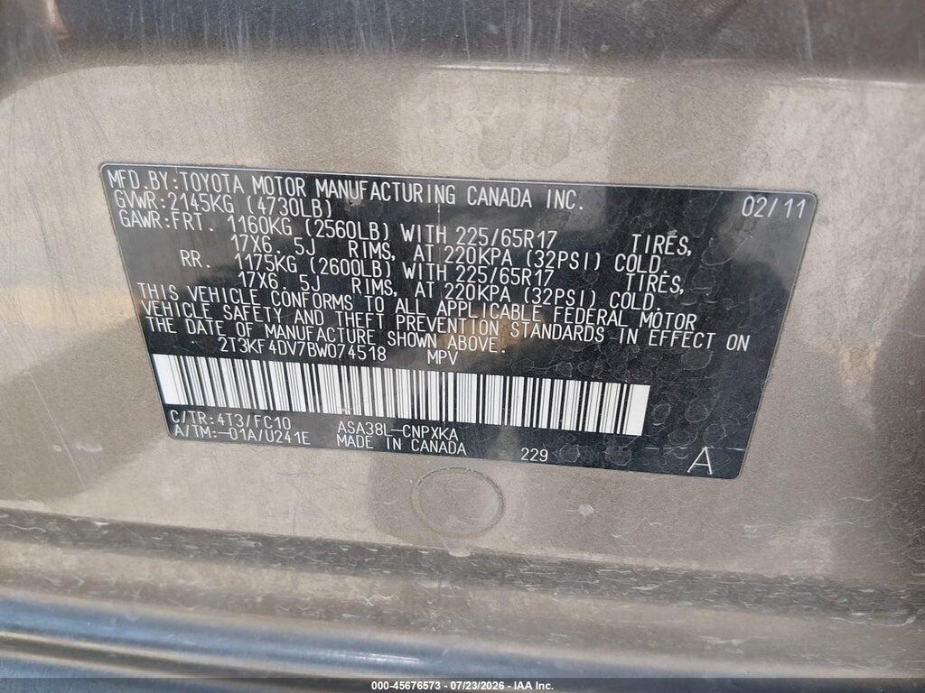 2T3KF4DV7BW074518 2011 TOYOTA RAV4 photo no. 9