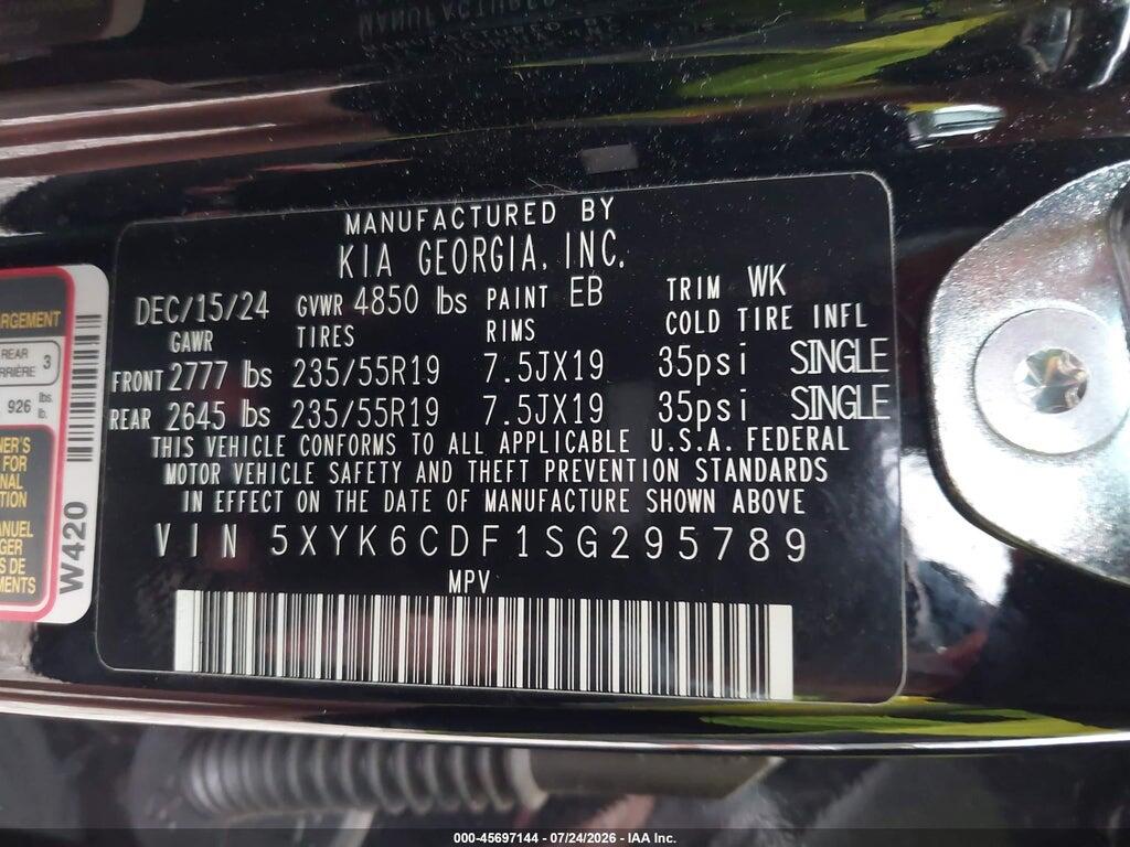 5XYK6CDF1SG295789 2025 KIA SPORTAGE photo no. 9