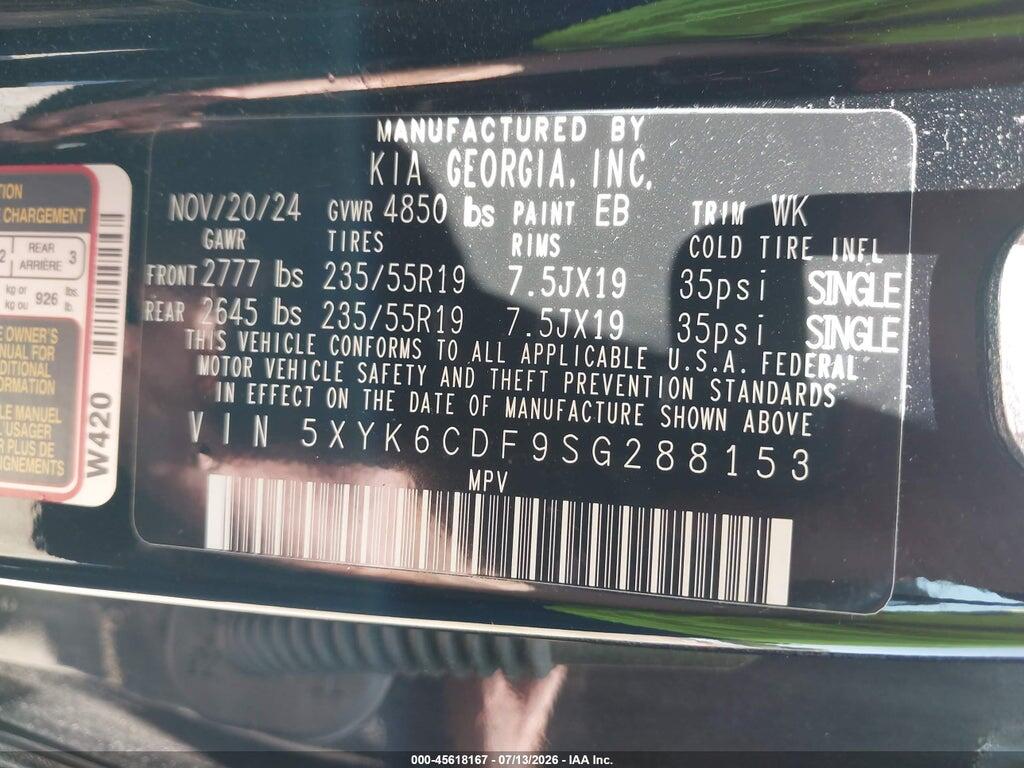 5XYK6CDF9SG288153 2025 KIA SPORTAGE photo no. 9