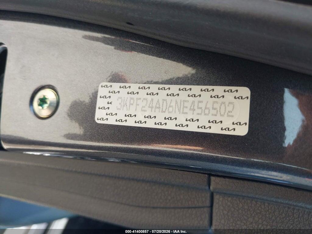 3KPF24AD6NE456502 2022 KIA FORTE photo no. 9
