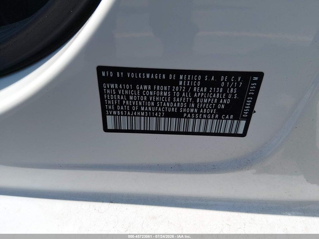 3VWB67AJ4HM311427 2017 VOLKSWAGEN JETTA photo no. 9