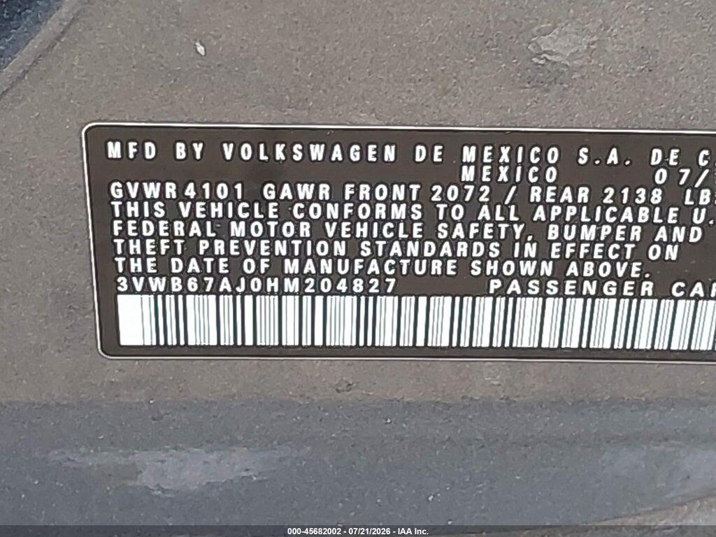 3VWB67AJ0HM204827 2017 VOLKSWAGEN JETTA photo no. 9