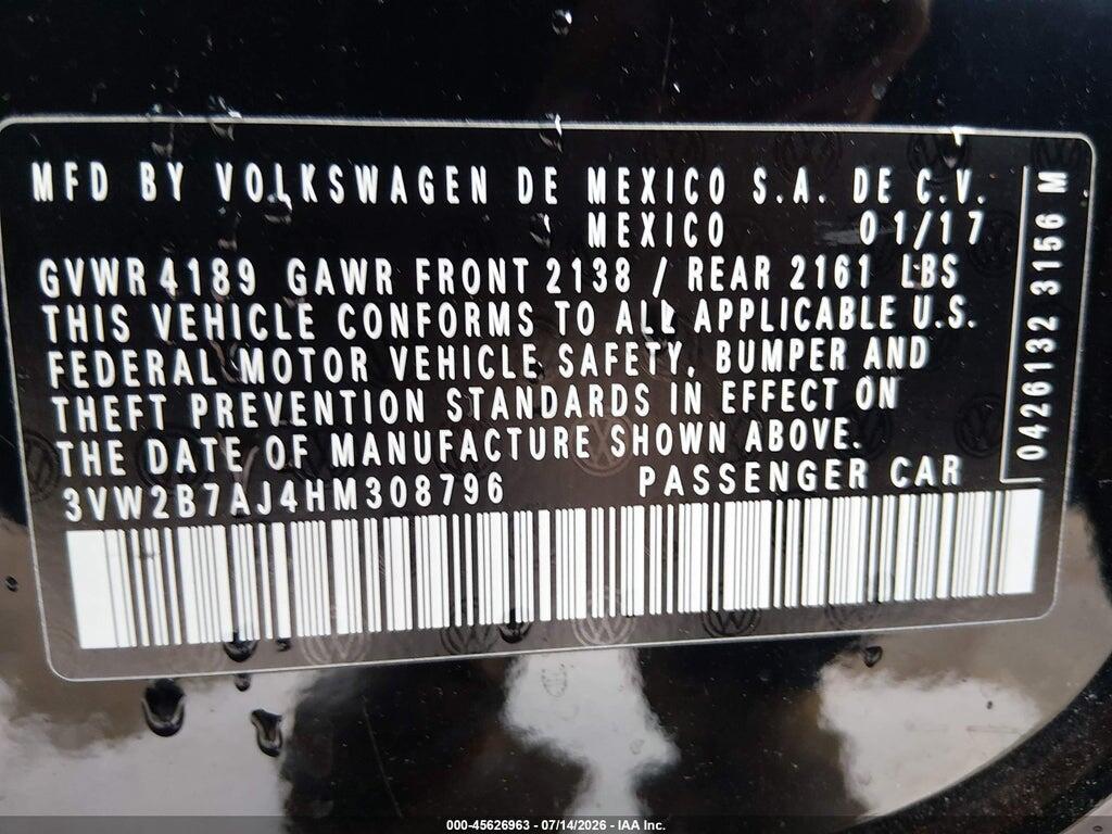 3VW2B7AJ4HM308796 2017 VOLKSWAGEN JETTA photo no. 9