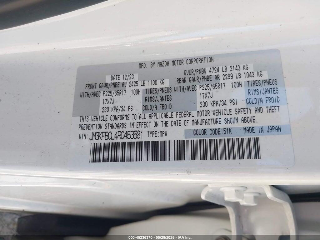 JM3KFBCL4R0453681 2024 MAZDA CX-5 photo no. 9