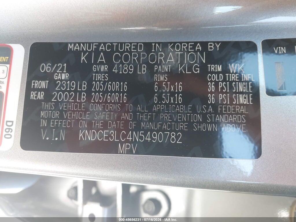 KNDCE3LC4N5490782 2022 KIA NIRO photo no. 9