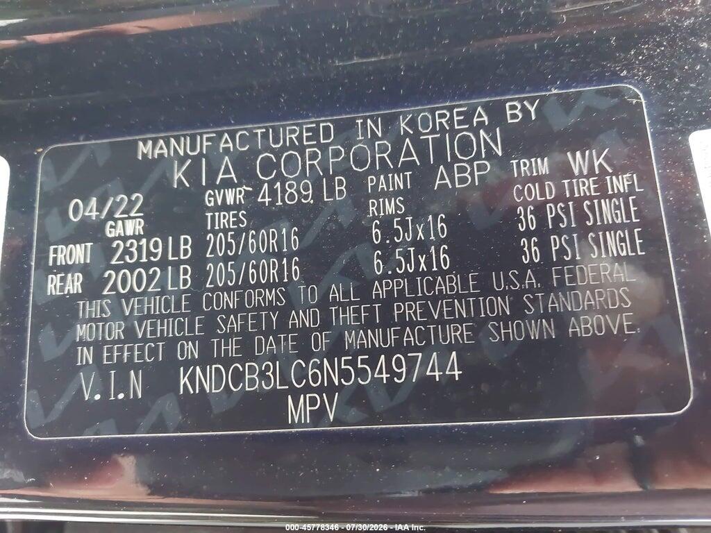 KNDCB3LC6N5549744 2022 KIA NIRO photo no. 9
