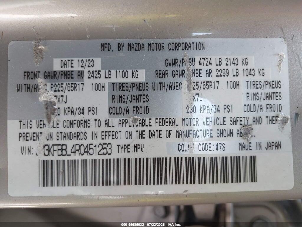 JM3KFBBL4R0451253 2024 MAZDA CX-5 photo no. 9