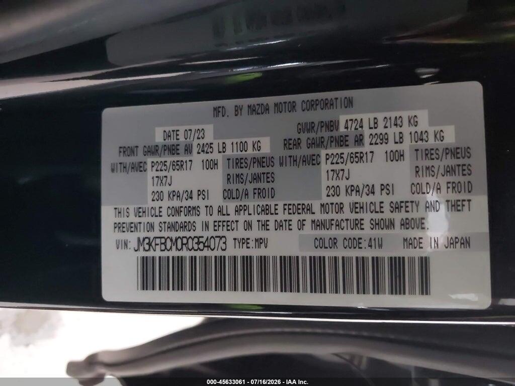 JM3KFBCM0R0354073 2024 MAZDA CX-5 photo no. 9