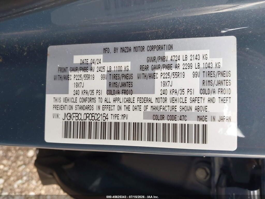 JM3KFBCL0R0502164 2024 MAZDA CX-5 photo no. 9