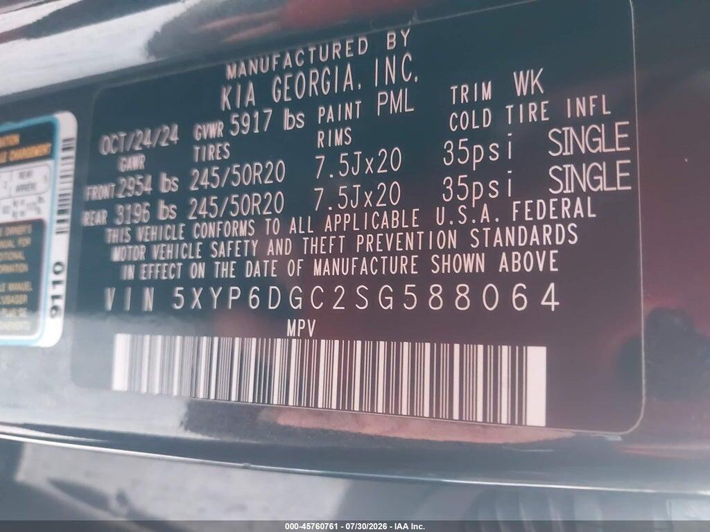 5XYP6DGC2SG588064 2025 KIA TELLURIDE photo no. 9