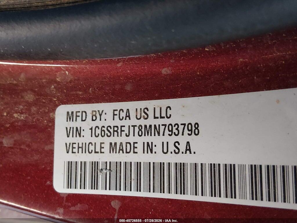 1C6SRFJT8MN793798 2021 RAM 1500 photo no. 9