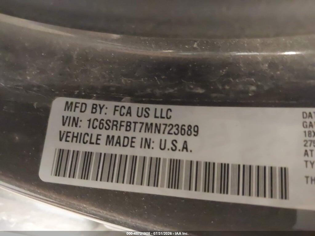 1C6SRFBT7MN723689 2021 RAM 1500 photo no. 9