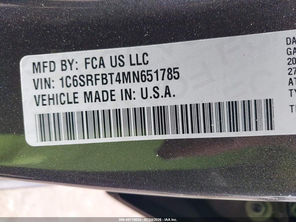 1C6SRFBT4MN651785 2021 RAM 1500 photo no. 9