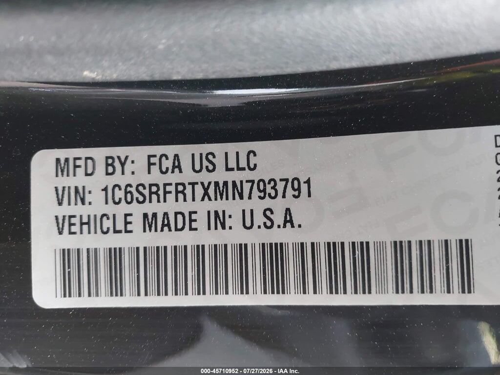 1C6SRFRTXMN793791 2021 RAM 1500 photo no. 9