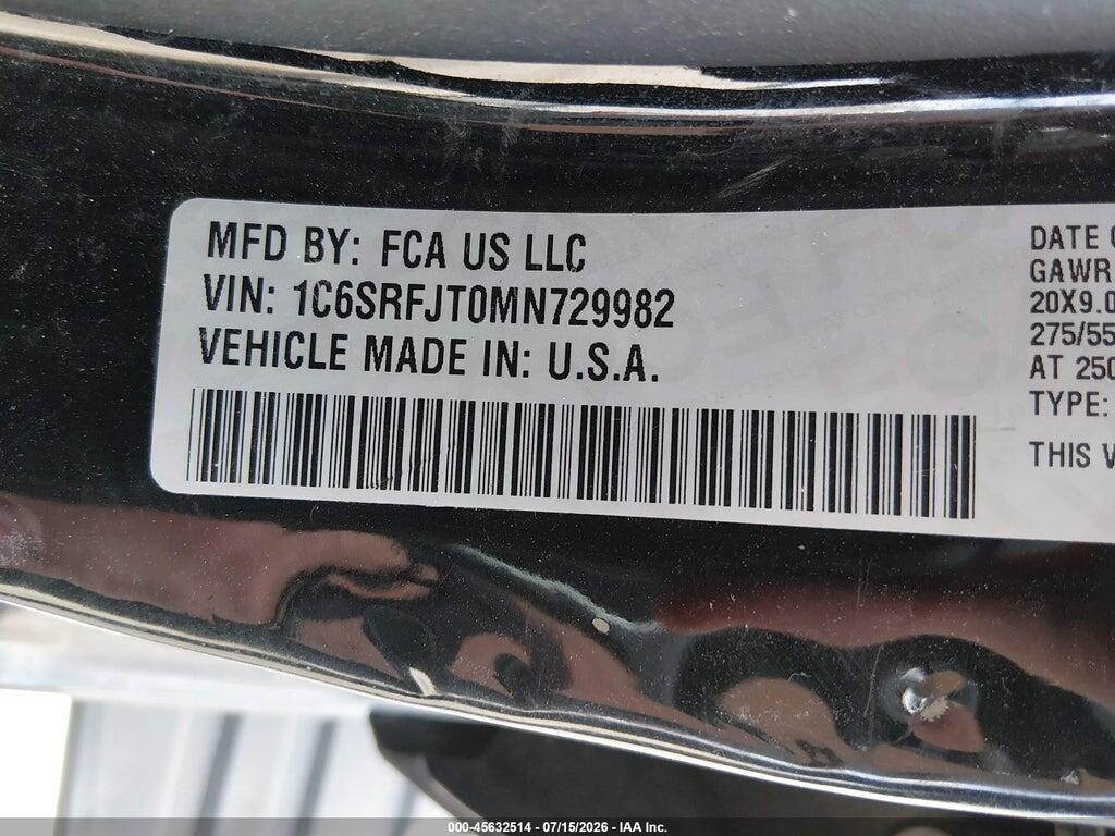 1C6SRFJT0MN729982 2021 RAM 1500 photo no. 9